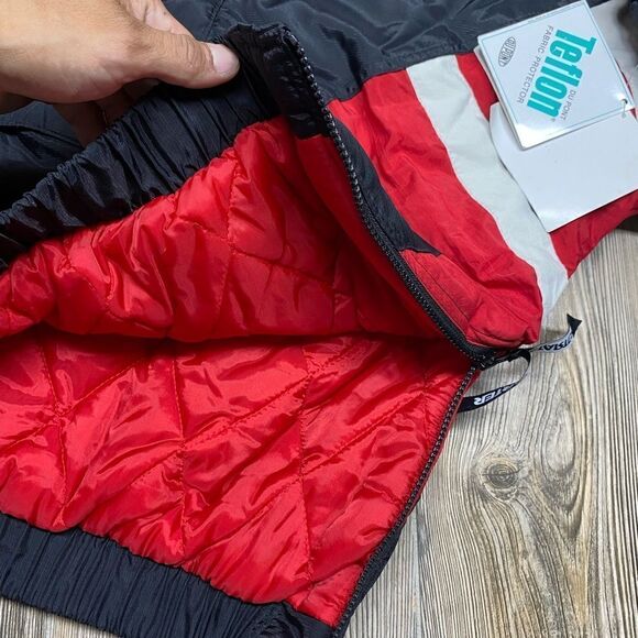 NWT Vintage 90's Starter Chicago Bulls NBA Pullover Puffer Jacket, Size Large - Picture 5 of 16